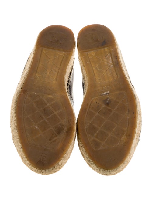 Chanel Interlocking CC Logo Leather Espadrilles