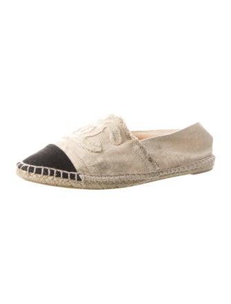Chanel Interlocking CC Logo Canvas Espadrilles