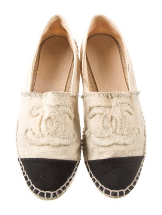 Chanel Interlocking CC Logo Canvas Espadrilles