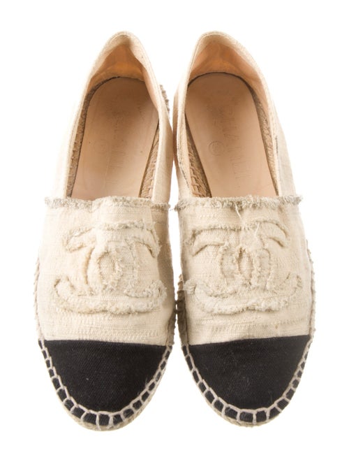Chanel Interlocking CC Logo Canvas Espadrilles