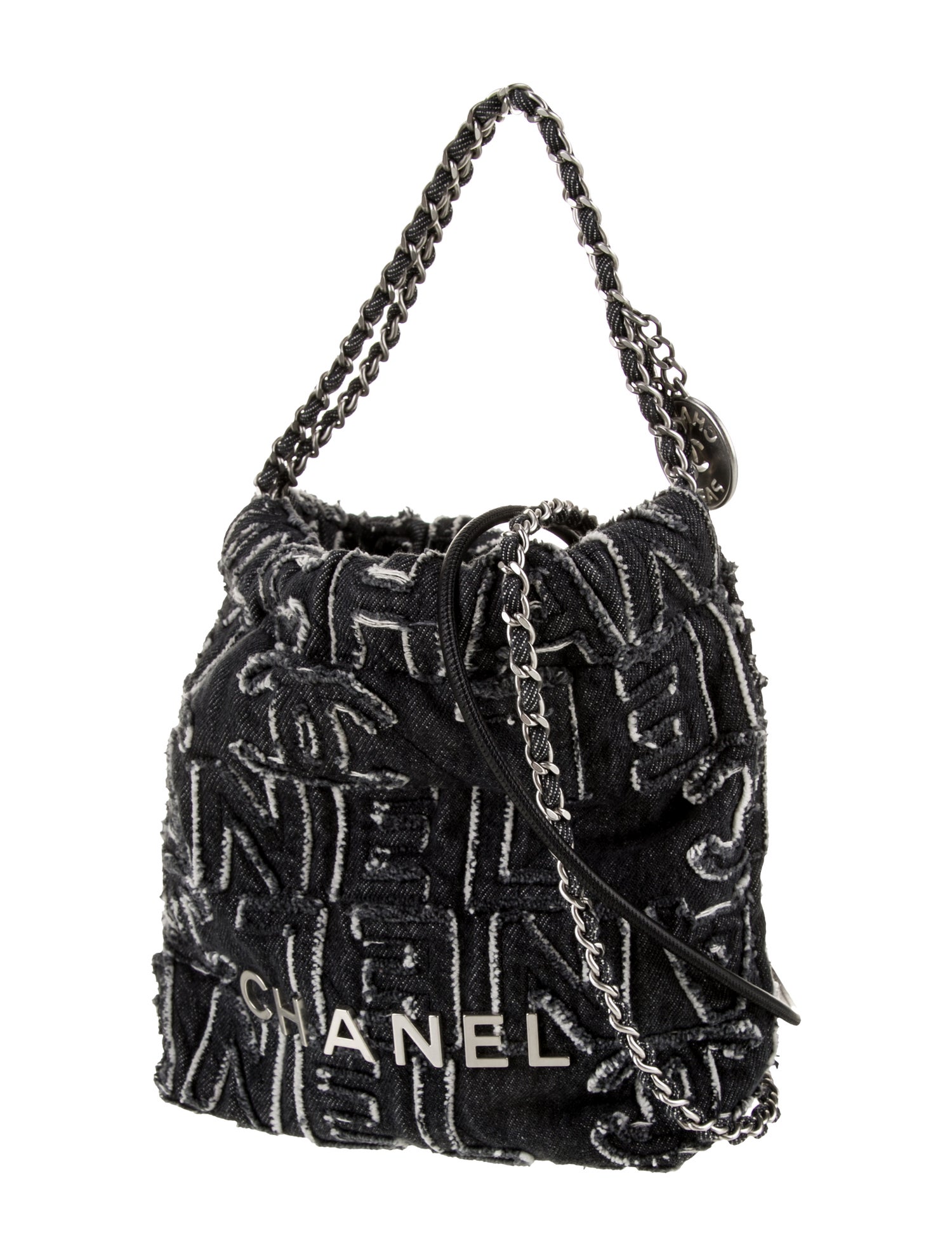 Chanel 2024 Mini Denim Patchwork 22 Hobo