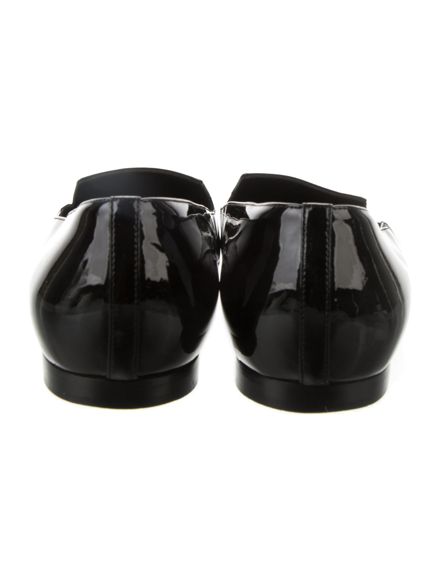 Chanel Interlocking CC Logo Patent Leather Loafers