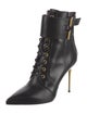 Balmain Leather Lace-Up Boots
