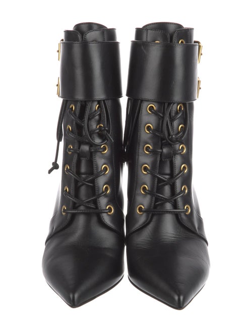 Balmain Leather Lace-Up Boots
