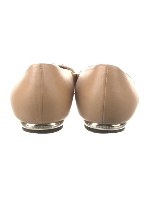 Chanel Interlocking CC Logo Leather Ballet Flats
