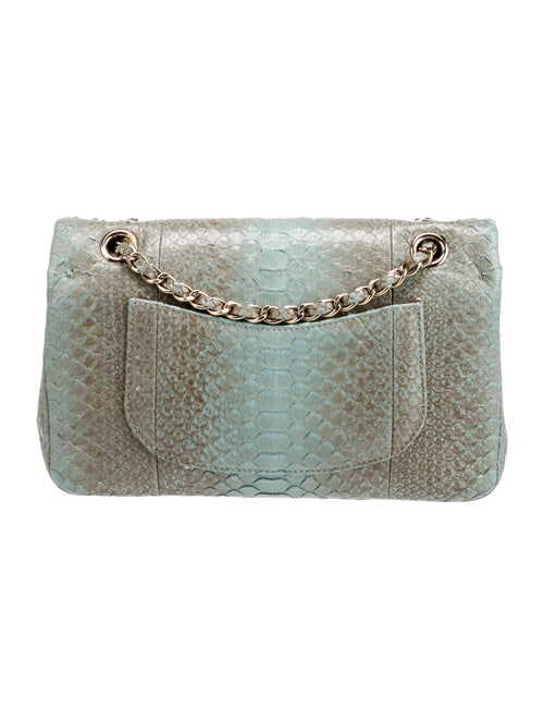 Chanel Classic Medium Python Double Flap Bag