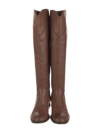 Chanel Interlocking CC Logo Leather Riding Boots