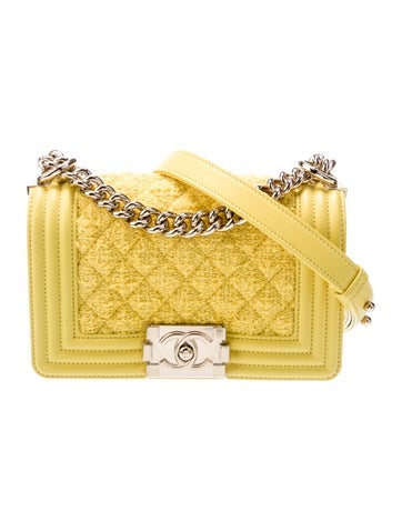 Chanel Shoulder Bags Small Tweed Boy Bag