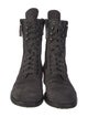 Chanel 2014 Interlocking CC Logo Combat Boots