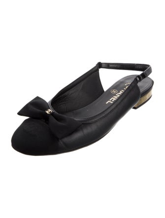 Chanel 2024 Interlocking CC Logo Slingback Flats