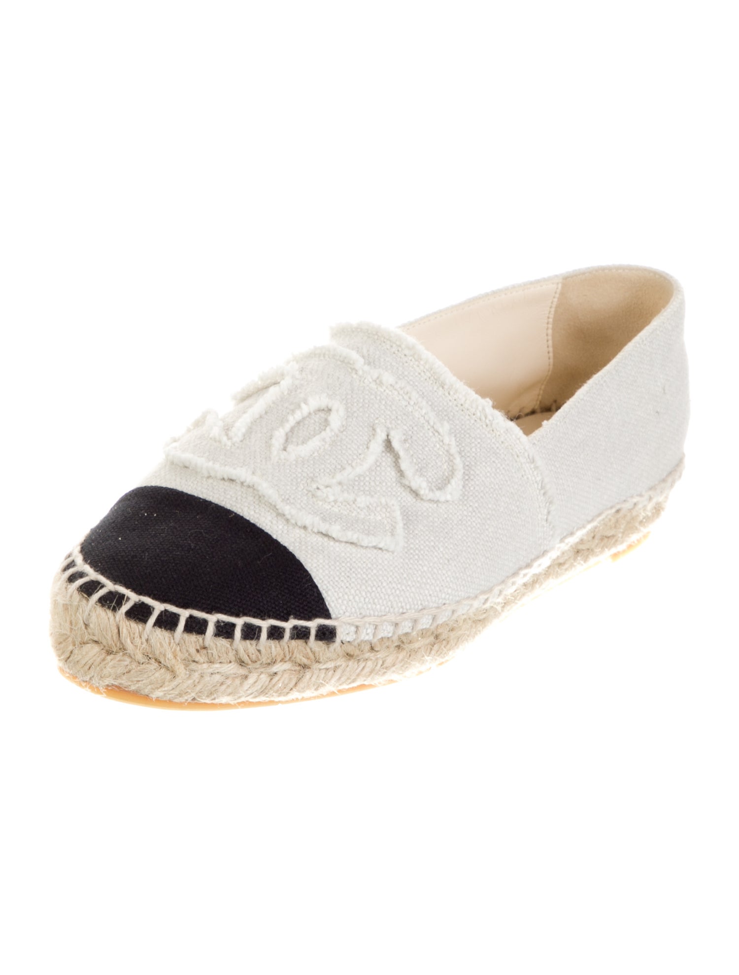 Chanel Interlocking CC Logo Canvas Espadrilles