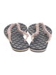 Chanel Interlocking CC Logo Leather Flip Flops