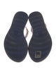 Chanel Interlocking CC Logo Leather Flip Flops