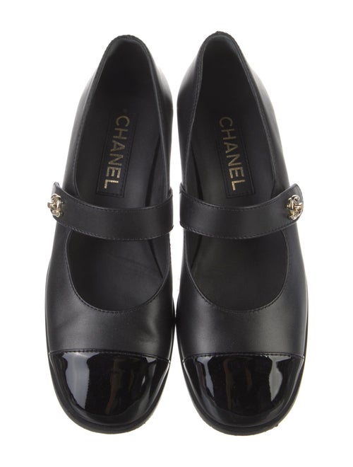Chanel 2024 Interlocking CC Logo Mary Jane Flats