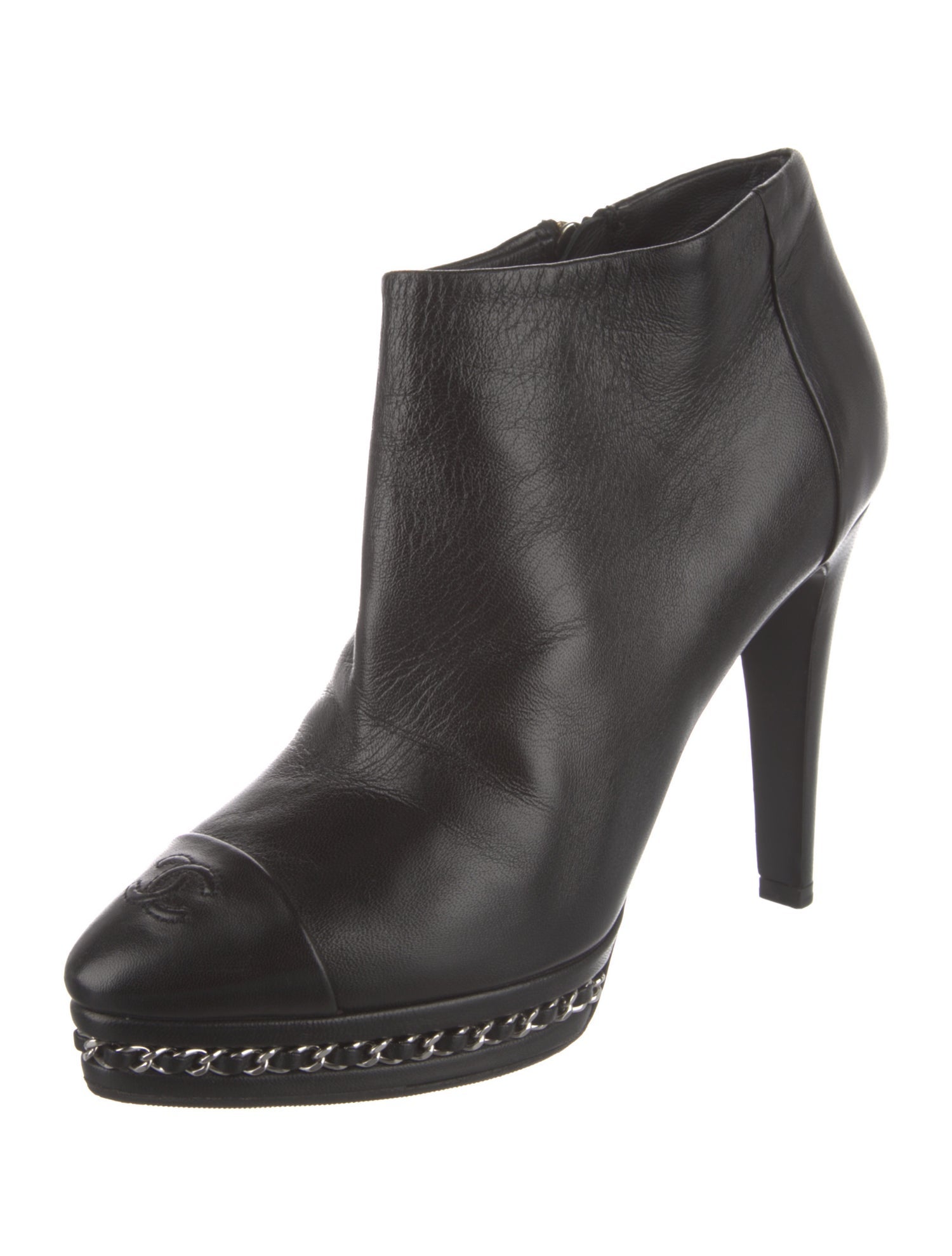 Chanel 2014 Interlocking CC Logo Boots