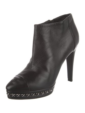 Chanel 2014 Interlocking CC Logo Boots