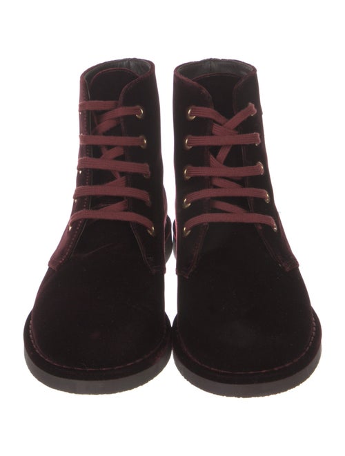 Chanel 2017 Interlocking CC Logo Lace-Up Boots