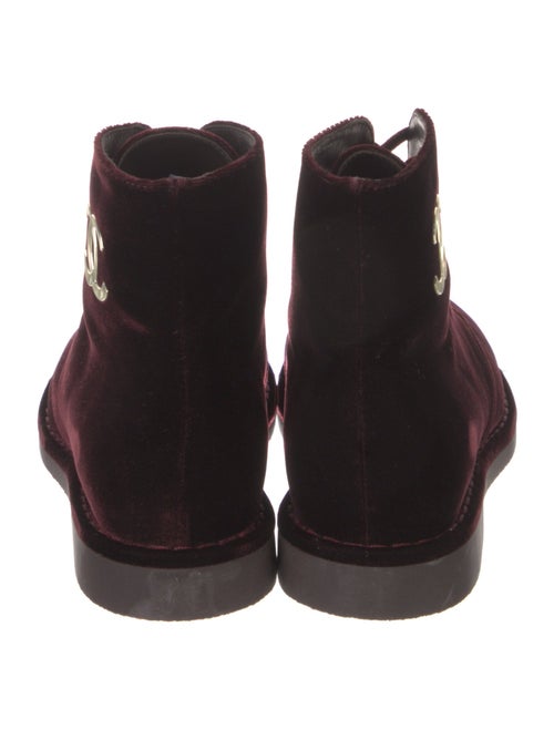 Chanel 2017 Interlocking CC Logo Lace-Up Boots