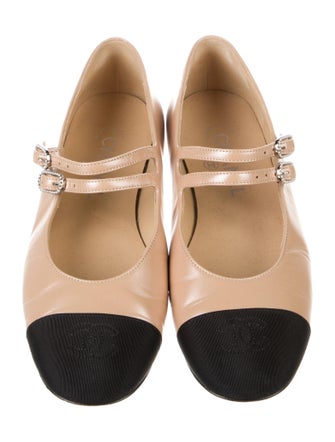 Chanel 2024 Interlocking CC Logo Mary Jane Flats