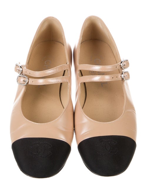 Chanel 2024 Interlocking CC Logo Mary Jane Flats