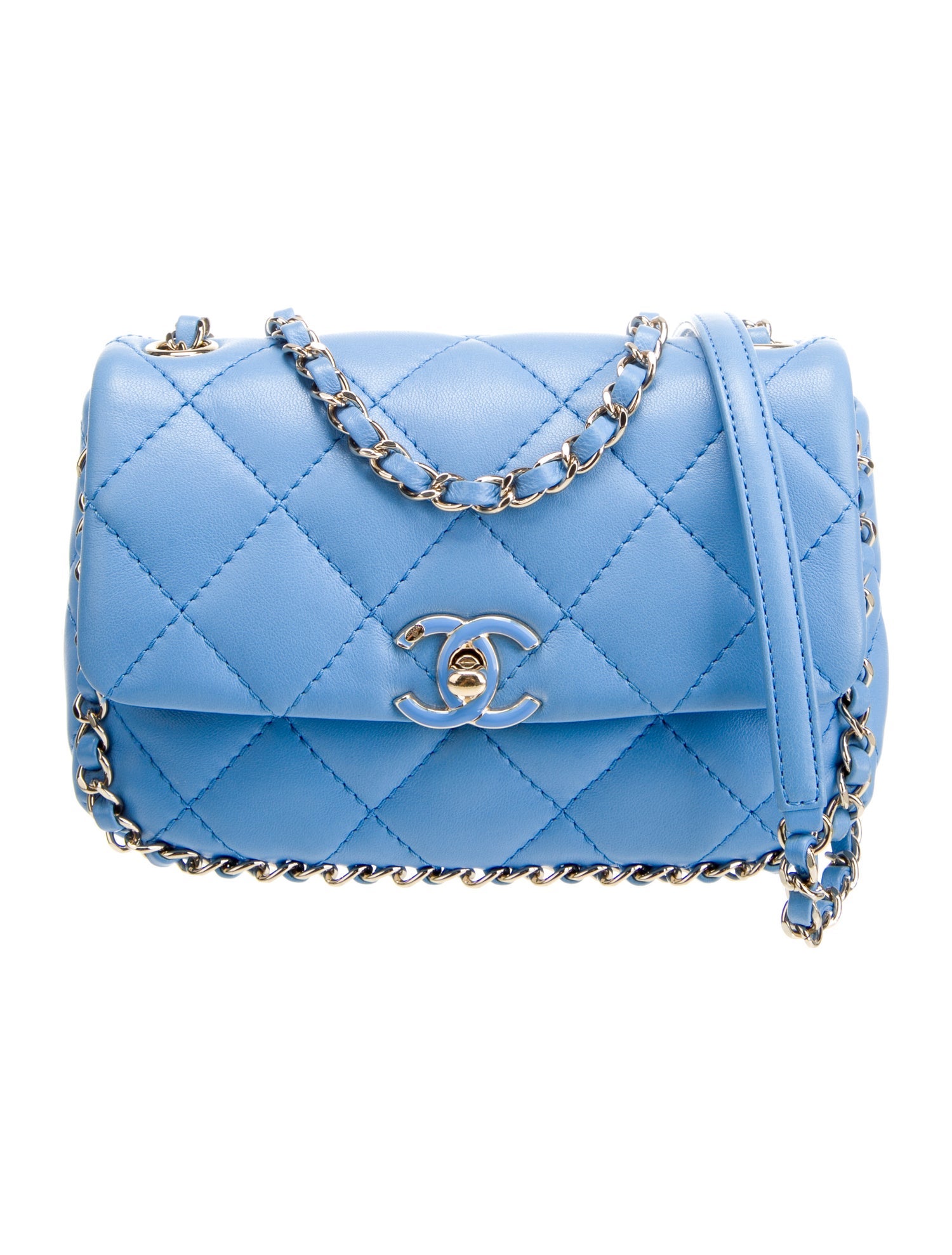 CHANEL バッグ トップハンドル フラップ バッグ、グレインド カーフスキン