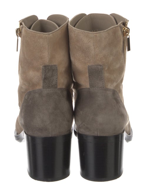 Chanel Interlocking CC Logo Suede Combat Boots