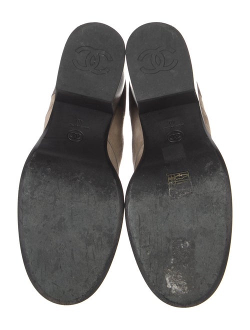 Chanel Interlocking CC Logo Suede Combat Boots