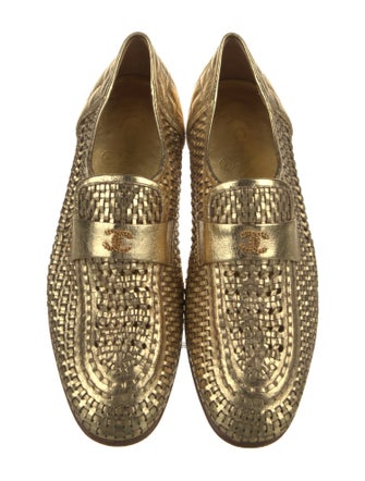 Chanel Interlocking CC Logo Leather Oxfords