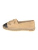 Chanel Interlocking CC Logo Leather Espadrilles