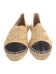 Chanel Interlocking CC Logo Leather Espadrilles
