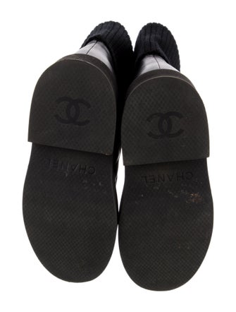Chanel 2021 Interlocking CC Logo Moto Boots
