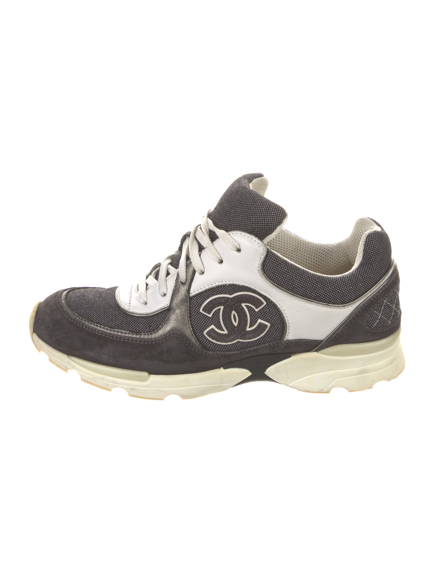 Chanel Interlocking CC Logo Canvas Sneakers