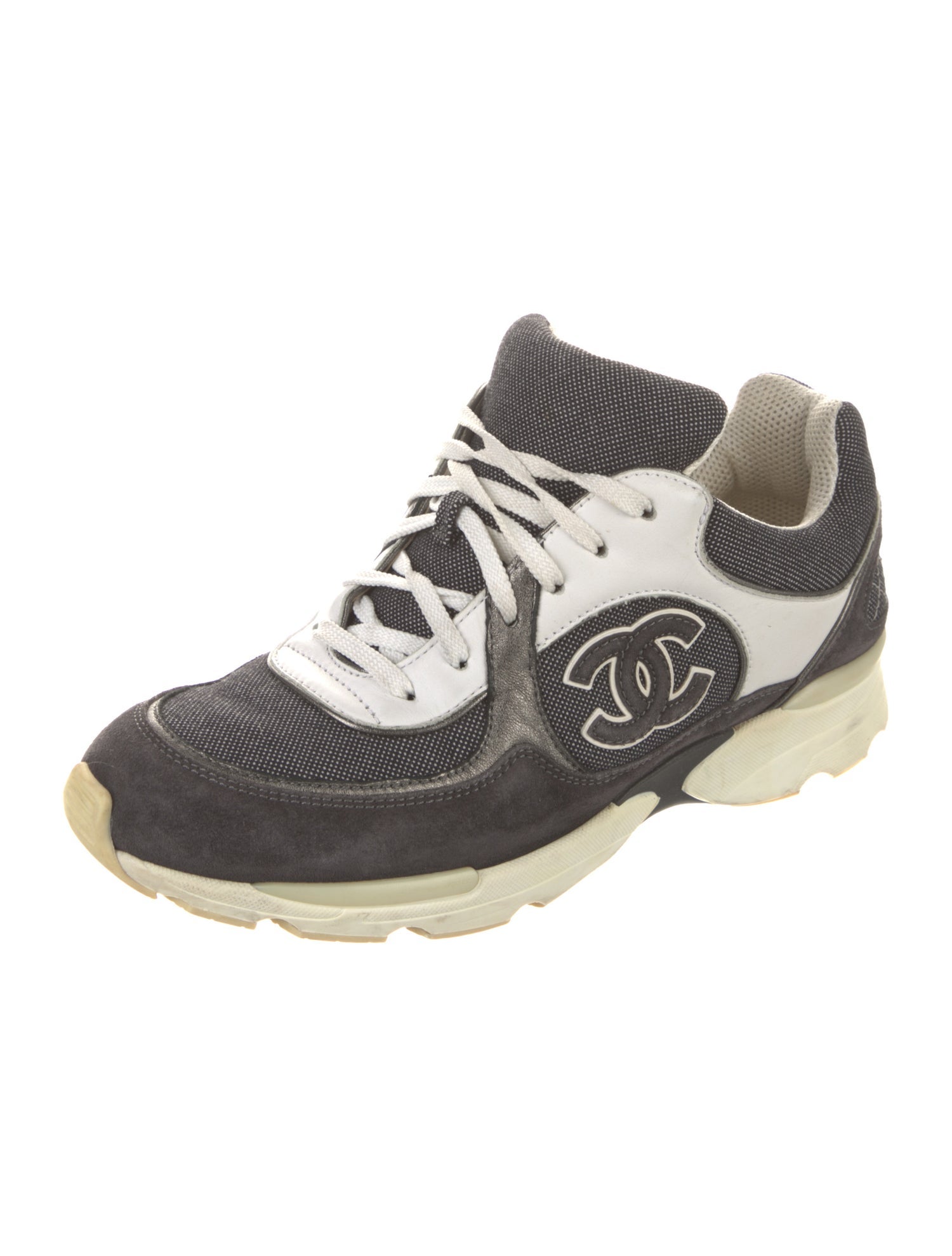 Chanel Interlocking CC Logo Canvas Sneakers