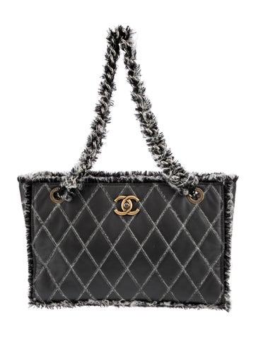 Chanel Totes Quilted Tweedy Tote