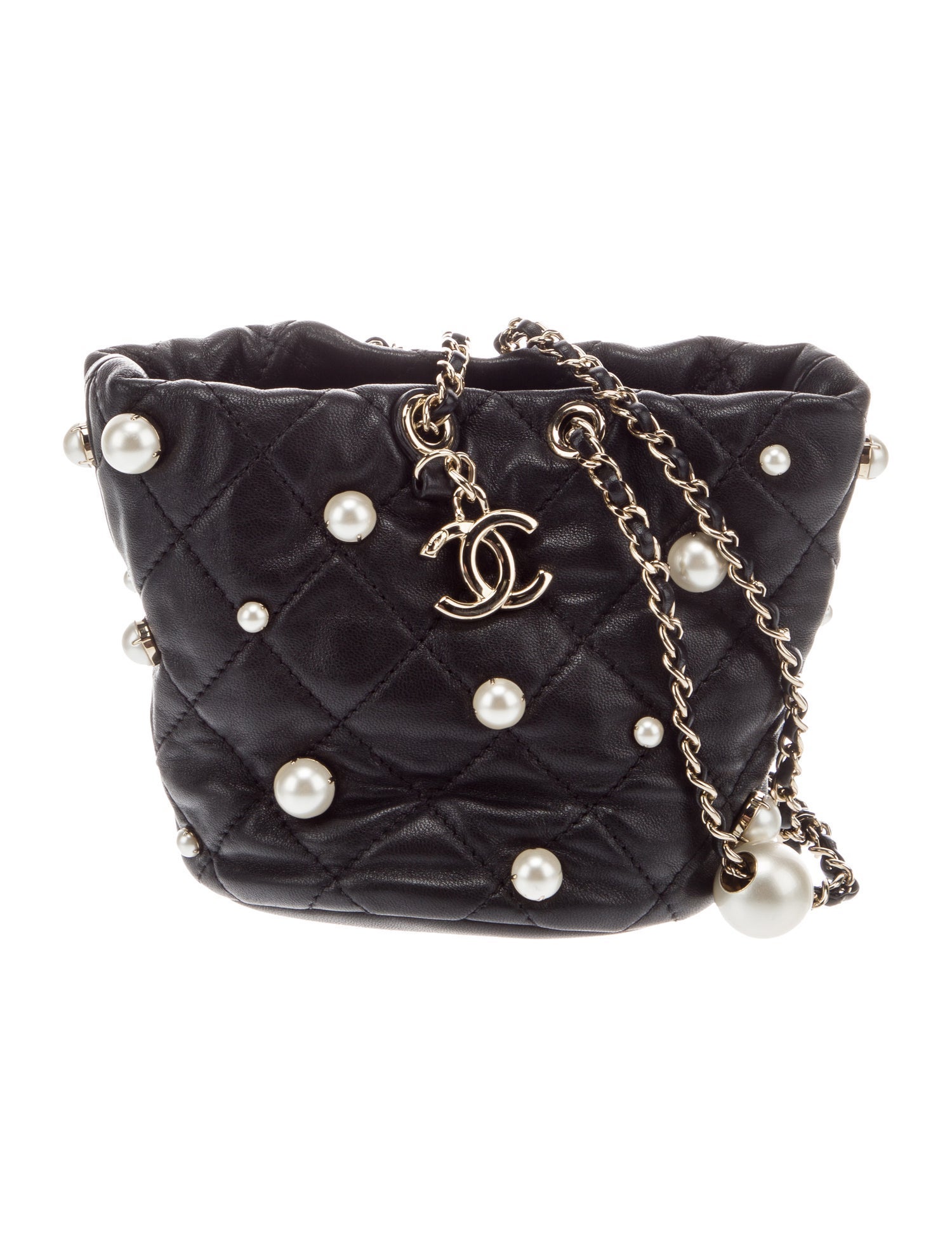 Chanel Mini About Pearls Bucket Bag