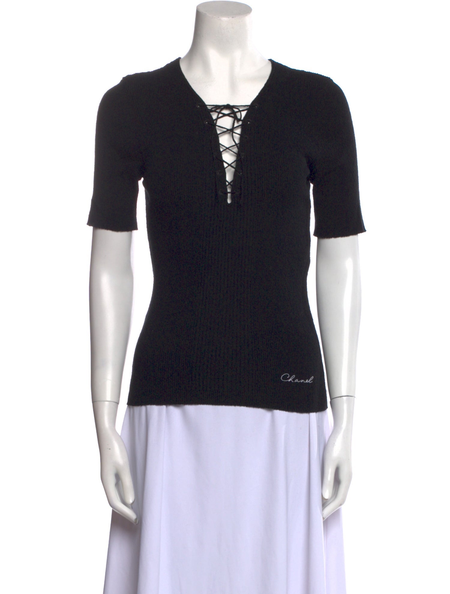 Chanel 2025 Tie Neck Top