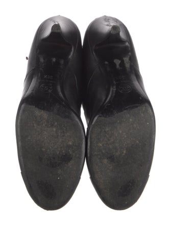 Chanel Interlocking CC Logo Leather Boots