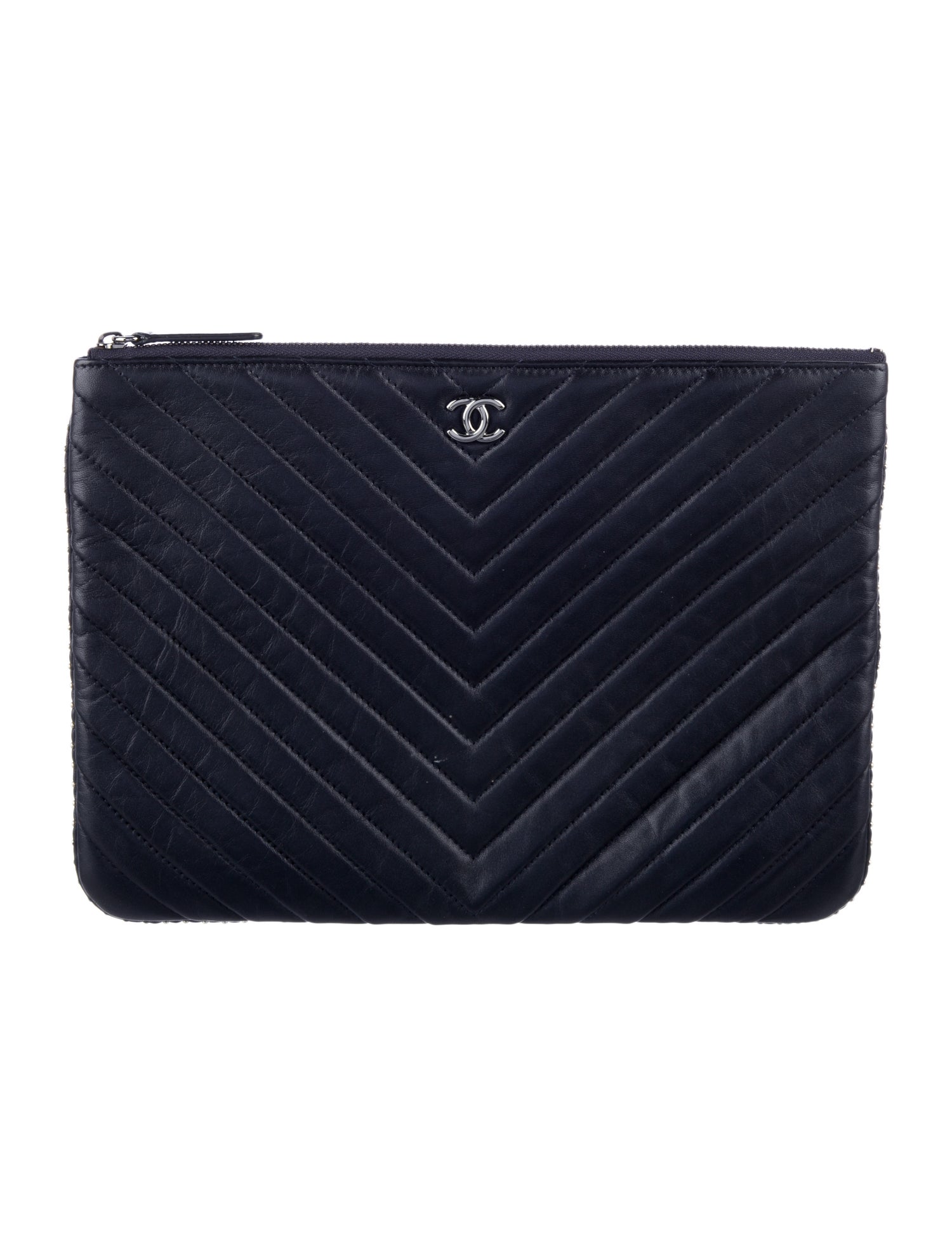 Chanel Medium Chevron Quilted O-Case