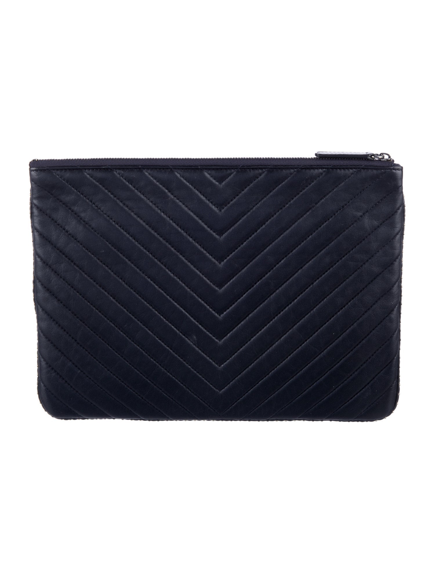 Chanel Medium Chevron Quilted O-Case