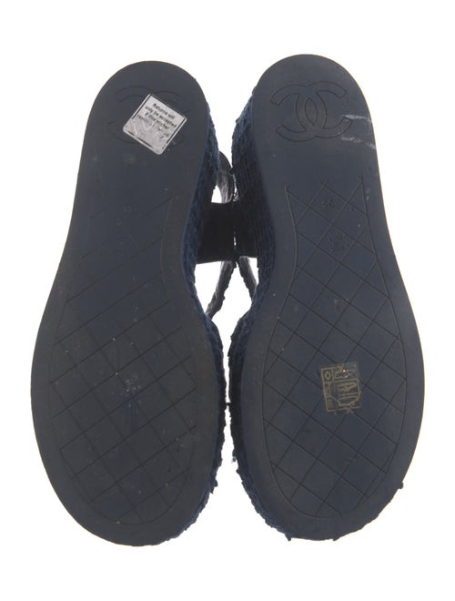 Chanel Interlocking CC Logo Tweed Espadrilles