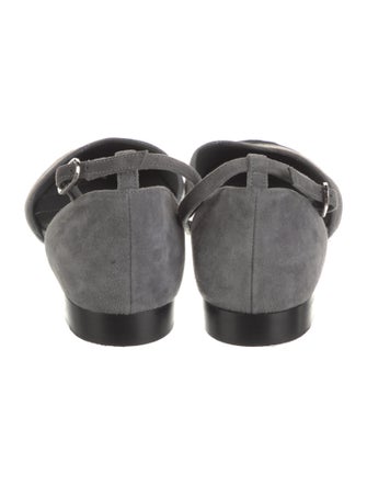 Chanel Interlocking CC Logo Suede D'Orsay Flats