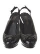 Chanel 2009 Interlocking CC Logo Slingback Pumps