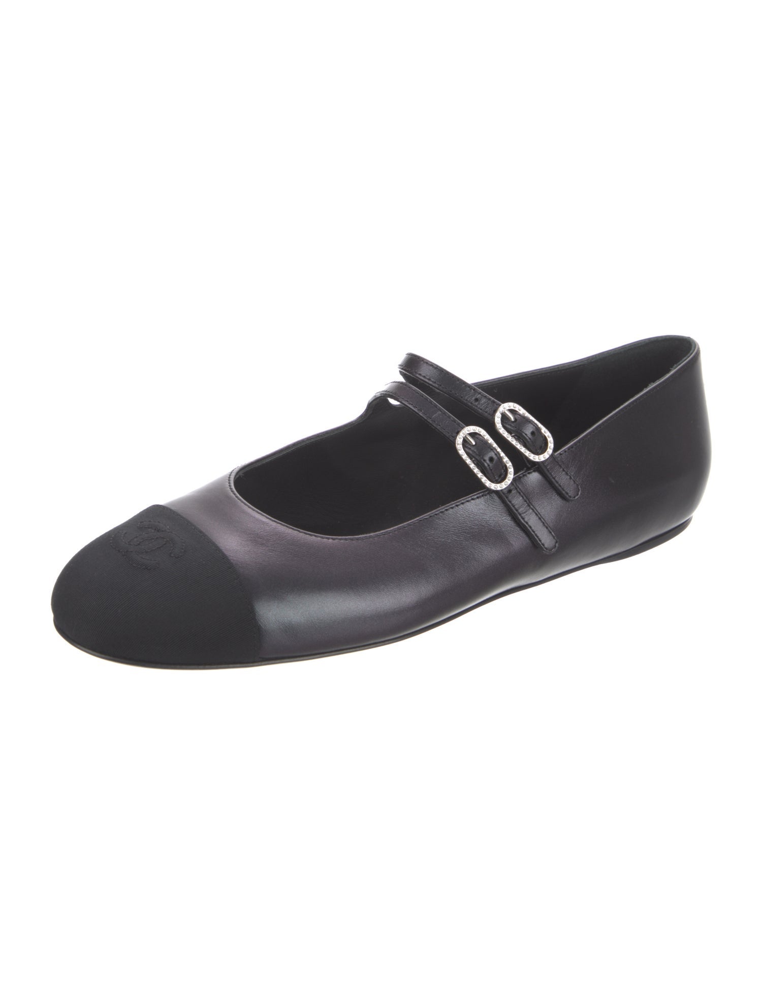 Chanel 2024 Interlocking CC Logo Mary Jane Flats
