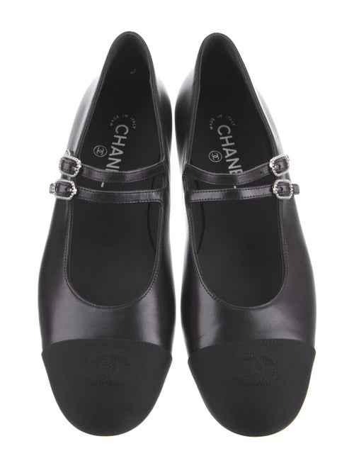 Chanel 2024 Interlocking CC Logo Mary Jane Flats