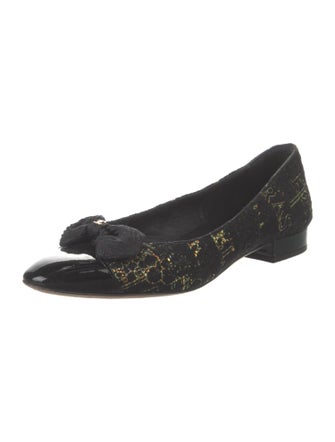 Chanel 2015 Interlocking CC Logo Ballet Flats