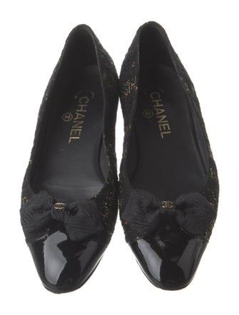 Chanel 2015 Interlocking CC Logo Ballet Flats