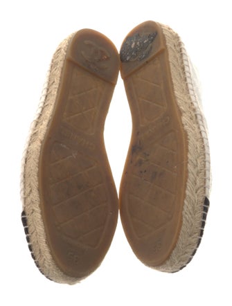 Chanel Interlocking CC Logo Velvet Espadrilles