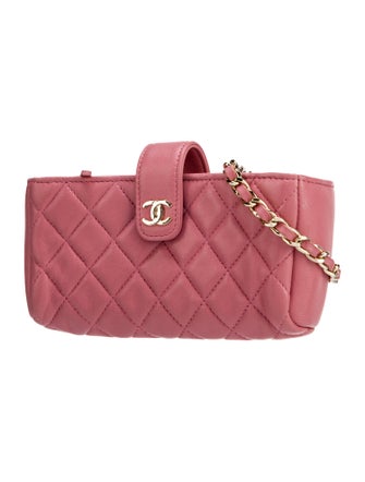 Chanel Valentine Charms Mini Phone Holder Crossbody