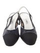Chanel Interlocking CC Logo Sequins Slingback Pumps