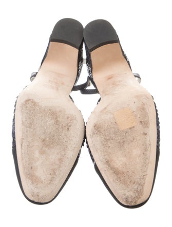 Chanel Interlocking CC Logo Sequins Slingback Pumps